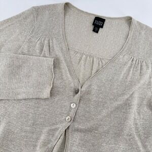 Eileen Fisher Linen Silk Cardigan Sweater Beige‎ Medium